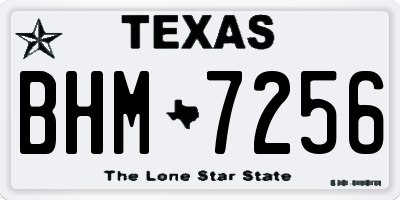 TX license plate BHM7256
