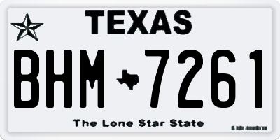 TX license plate BHM7261