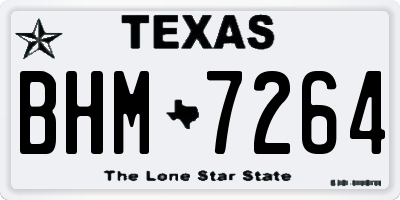 TX license plate BHM7264