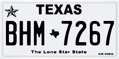 TX license plate BHM7267