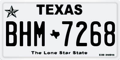 TX license plate BHM7268