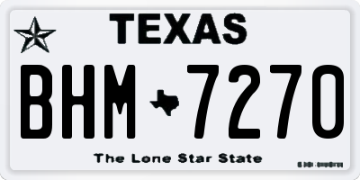 TX license plate BHM7270