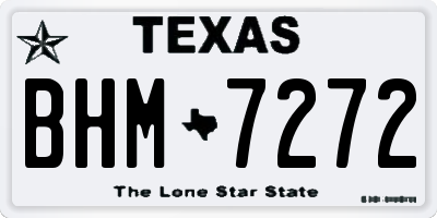 TX license plate BHM7272