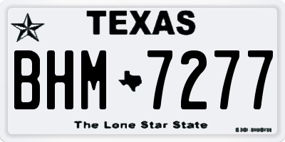 TX license plate BHM7277