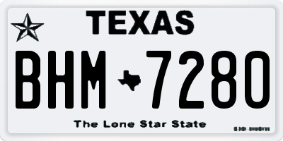 TX license plate BHM7280