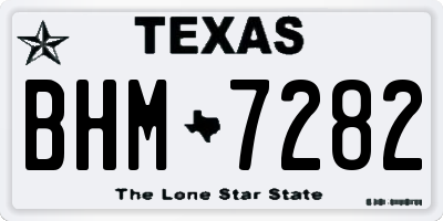 TX license plate BHM7282