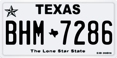 TX license plate BHM7286