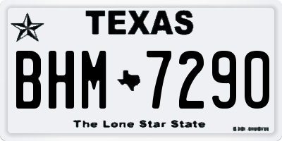 TX license plate BHM7290