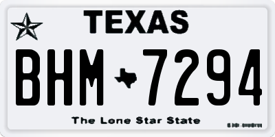 TX license plate BHM7294