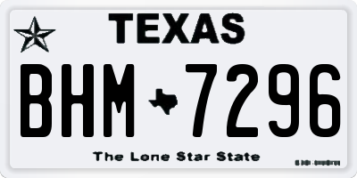TX license plate BHM7296