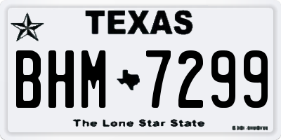 TX license plate BHM7299