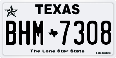 TX license plate BHM7308