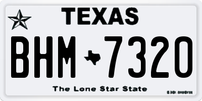 TX license plate BHM7320