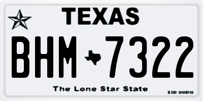 TX license plate BHM7322