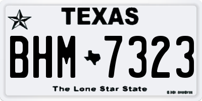 TX license plate BHM7323