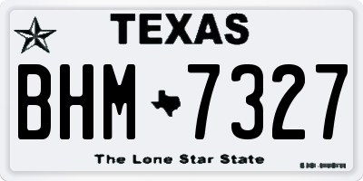TX license plate BHM7327