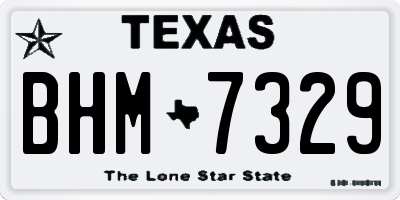 TX license plate BHM7329