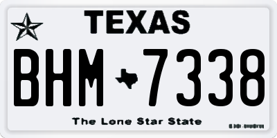 TX license plate BHM7338