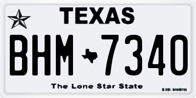 TX license plate BHM7340