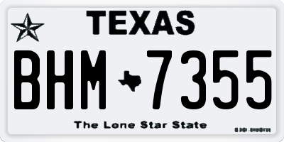TX license plate BHM7355