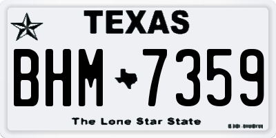 TX license plate BHM7359