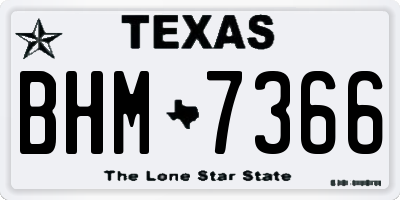 TX license plate BHM7366