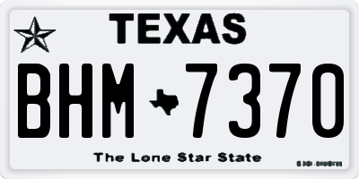 TX license plate BHM7370