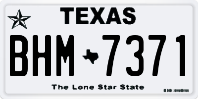 TX license plate BHM7371