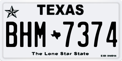 TX license plate BHM7374