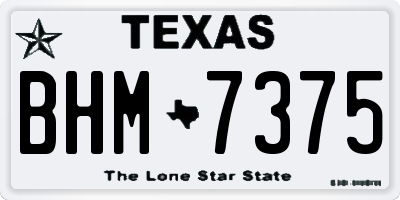 TX license plate BHM7375