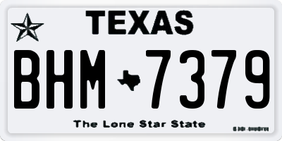 TX license plate BHM7379