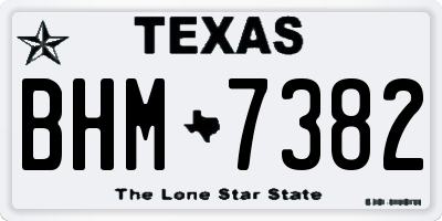 TX license plate BHM7382