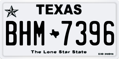 TX license plate BHM7396