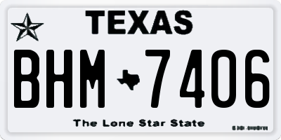 TX license plate BHM7406