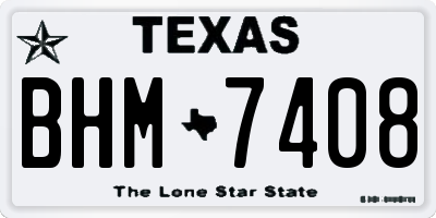 TX license plate BHM7408