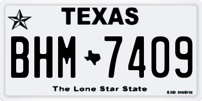 TX license plate BHM7409