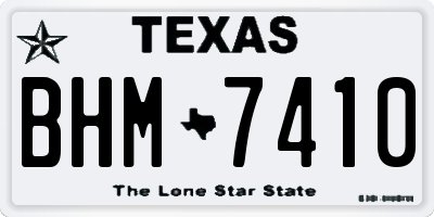TX license plate BHM7410