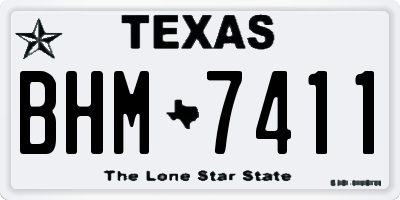 TX license plate BHM7411