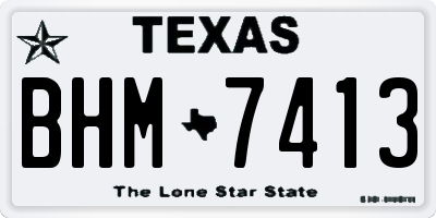 TX license plate BHM7413