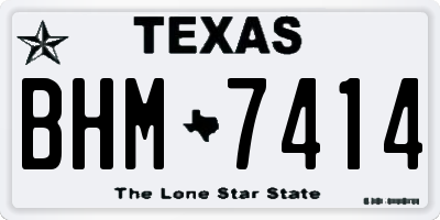 TX license plate BHM7414
