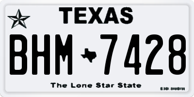 TX license plate BHM7428