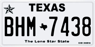 TX license plate BHM7438