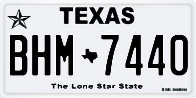 TX license plate BHM7440