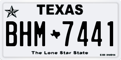 TX license plate BHM7441