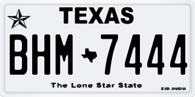 TX license plate BHM7444