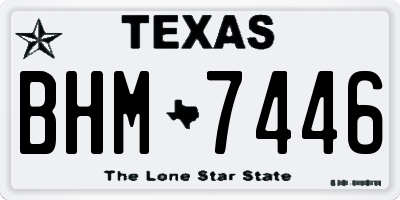TX license plate BHM7446