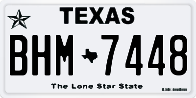 TX license plate BHM7448