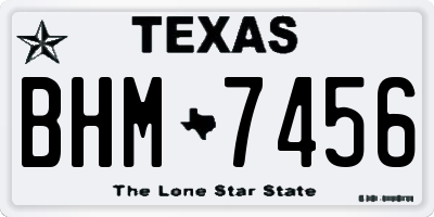 TX license plate BHM7456