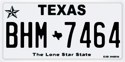 TX license plate BHM7464