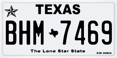 TX license plate BHM7469